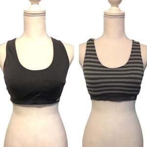ALL IN MOTION Sports Bra (2) Women's Size Small Black Gray Bundle Athletic Wear